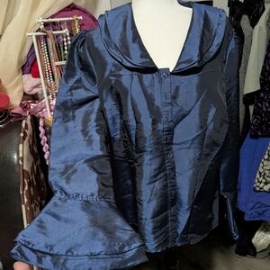 Dark Blue Metallic Blouse